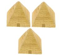 Cabilock Pirámide Egipcia En Miniatura del Antiguo Egipto 3 Piezas Moldeada En Resina Juguetes Piezas Únicas para Decoración del Hogar