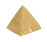 Cabilock Pirámide Egipcia Miniatura de Resina Dorada, Figura Decorativa Antigua, Detalle Auténtico, para Escritorio y Hogar, Adorno Histórico Creativo, Obsequio Cultural Único