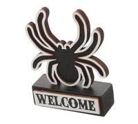 Cabilock Placa Colgante de Madera para Halloween Letrero Decorativo Diseño de Araña y Murciélago Tamaño Adecuado para Puerta y Pared Decoración del Hogar para Fiesta y Ambiente Festivo