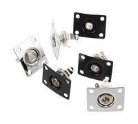 Cabilock Placa de Salida de Guitarra Eléctrica Metálica Cuadrada 6 Piezas 6.35mm para Prácticas en Casa y Conciertos