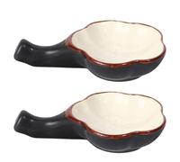 Cabilock Placa de Tinta Cerámica Forma de Flor para Caligrafía, Set de 2 Piezas Duraderas y Prácticas para Uso Artístico