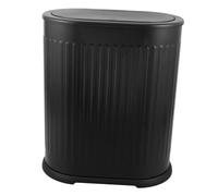 Cabilock Plastic Narrow Trash Bin With Press Lid Garbage Can For Bathroom Bedroom Home Office Spacesaving Waste Container