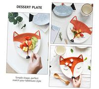 Cabilock Plato de Cerámica para Cocina con Diseño de Animal de Dibujos Animados Plato para Postres y Dumplings Seguro y para Uso Doméstico y Restauración Capacidad Moderada y Suaves
