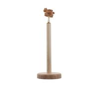 Cabilock Portarrollos de Cocina de Madera Maciza Base Antideslizante, Soporte Independiente para Toallas de Papel, Organizador de Papel Versátil para Hogar y Baño, Decoración Año