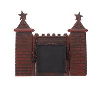 Cabilock Portavelas de Pared Forma de Castillo en Hierro Pintado a Mano Torre Estrella para Decoración Vintage y Ambiente Romántico en Dormitorio o Hotel