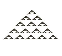 Cabilock Protector de Esquinas Triangular para Muebles de Hierro, Diseño Retro Único, Fácil de Instalar, Pack de 20 Piezas para Cajas y Muebles de Madera