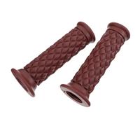 Cabilock Puños De Motocicleta Vintage Marrón Oscuro, Par De Empuñaduras Antideslizantes Para Manillar, Repuesto Práctico Para Moto, Accesorio Duradero Para Uso En Carretera y Ciudad