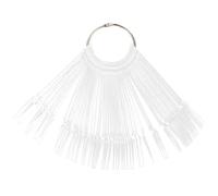 Cabilock Puntas para Exhibición de Uñas y Palitos de Muestra, 100 Unidades, Tamaño Abanico, Transparentes, para Practicar Nail Art, Uso Profesional y Personal, Accesorios para Salón