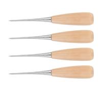 Cabilock Punzón para Perforar Cuero Mango de Madera en Forma de Calabaza Set de 4 Piezas Herramienta de Perforación para Bricolaje Costura y Manualidades Tamaño Pequeño y Portátil para
