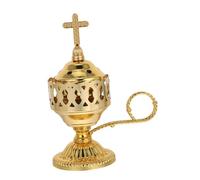 Cabilock Quemador de Incienso Metálico Oriental Portátil para Aromaterapia Decoración Elegante para Yoga Hogar y Oficina