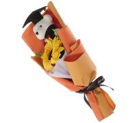Cabilock Ramo de Oso de Peluche para Graduación Girasoles en Color Naranja, Decorativo y Ligero para Crear Ambiente Alegre Accesorio para Fotos
