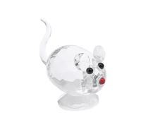 Cabilock Rata de año Nuevo Chino decoración de Cristal Figuras de Cristal Miniatura Animal Adornos navideños para Autos pequeño ratón Decoraciones pequeño Regalo Decorar Alumnos Estatua
