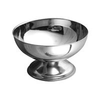 Cabilock Recipiente de acero inoxidable para helados, tazas de metal para pudín, ensalada, postre, aperitivos, frutas, caramelos, para bricolaje, helado, parfait, plátano, pudín, 10 x 10 cm