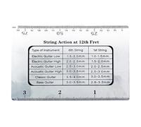 Cabilock Regla Medidora de Acción de Cuerdas para Guitarra, Acero Resistente, Tamaño Compacto para Ajuste Preciso del Traste y Diapasón, Accesorio Profesional para Guitarra Clásica