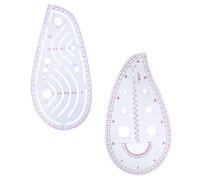 Cabilock Reglas de Corte para Costura 2 Piezas de PVC Flexible Escala Clara para Patchwork y Medición de Mangas Herramienta Multifunción Adecuado para Confección y Sastrería Doméstica