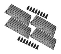 Cabilock Rejilla de Filtro para Fondo de Pecera con Soporte Robusto, Material Plástico Negro, 4 Piezas para Sistemas de Filtración en Acuarios Acrílicos