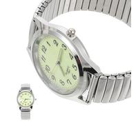 Cabilock Reloj Clásico de Pulsera Banda Elástica de Acero Inoxidable y Espejo Orgánico, Ligero y Preciso, Adecuado Ocasiones y Obsequio de Navidad