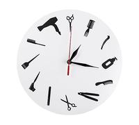 Cabilock Reloj De Pared Decoración Metálica Cabello Reloj Antiguo Barbería Reloj De Peluquería Reloj De Barbería Reloj Abajo Acrílico Herramientas De Peluqueria Familiar
