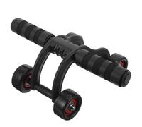 Cabilock Rodillo de Aptitud Abdominal Rodamiento, Rueda Negra ABS para | Portátil, Mango Antideslizante, Entrenamiento de Torso y Piernas, Uso en Gimnasio en Casa