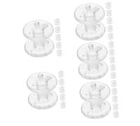Cabilock Ruedas De Retención Transparentes para Cortinas De Soporte De Resistente Tensionador De Cuerdas para Y Cortinas De Ducha Instalación Y Limpieza 8 Piezas X 5