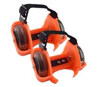 Cabilock Ruedas para Zapatos con Luz LED Ajustables Patines de Talón para Adultos Accesorio Resistente para Patinaje al Aire de Color Naranja