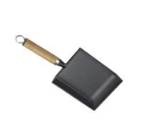 Cabilock Sartén de Hierro Fundido Cuadrada 1 Unidad Antiadherente sin Recubrimiento Fondo Plano para Tamagoyaki y Panqueques Sartén Portátil Multifuncional para Cocina Diaria