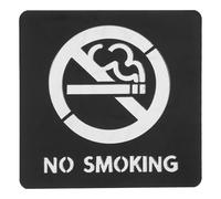 Cabilock Señal Autoadhesiva de Prohibido Fumar Negra Resistente al Agua Material Acrílico Tamaño Pequeño para Baños Oficinas y Espacios Públicos Aviso Visible y Duradero para