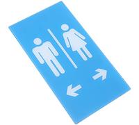Cabilock Señal De Baño Placa De La Puerta Del Baño Señalización De La Puerta Del Baño Señales De Baño Unisex Baño Signos Decoración Divertido Acrílico Hombres y Mujeres Inodoro En La Puerta