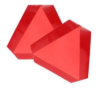 Cabilock Señal de Seguridad de Movimiento Lento Triángulo Reflectante de Aluminio 36x41 Cm Respaldo Autoadhesivo 2 Piezas para Vehículos y Camiones Cumplimiento Normativo