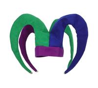 Cabilock Sombrero de Payaso para Fiesta de Carnaval, Tocado de Diadema de Fieltro Cuernos Largos, Color Multicolor, un Tamaño para Adultos, Accesorio Divertido para Disfraces y Fotomatón