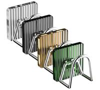 Cabilock Soporte Adhesivo para Trapos y Esponjas de Cocina 4 Piezas Acrílicas Transparentes Diseño a Rayas Organizador Multiusos para Fregadero Ahorro de Espacio y Drenaje Rápido