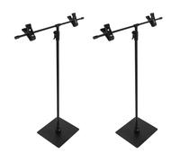 Cabilock Soporte de Pancarta de Sobremesa en Forma de T 2 Piezas Metálicas Negras Jhb05A Soporte para Carteles Ajustable Expositor Publicitario Compacto para Oficina y Comercio