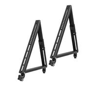 Cabilock Soporte de Suelo Móvil para TV 32-55 Pulgadas Ruedas, Estructura Triangular de Acero Resistente, Pedestal Ergonómico para Sala de Estar, Soporte de TV Estable y Fácil de Mover