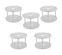 Cabilock Soporte Giratorio para Pinceles de Caligrafía y Marcadores, Organizador de 45 Ranuras Redondas de Plástico para Escritorio, Estante Compacto para Artistas y Manualidades,