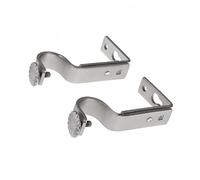 Cabilock Soporte para Barra De Cortina Ajustable De Cobre para Varillas 18-22 Mm Níquel Arenado Montaje Sencillo Decoración Vintage Hogar Pareja