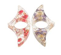 Cabilock Soporte para Libros Pulgar de Resina Floral 2 Unidades, Accesorios de Lectura Portapáginas Ergonómico y Compacto para Novelas, Libros de Texto y Lectura en Viaje, Color Carmesí