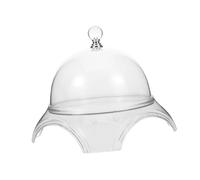 Cabilock Soporte para Tartas Transparente con de Cúpula Bandeja para Quesos y Postres con Tapa Pet Antipolvo para Exhibición y Servicio de Dulces