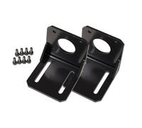 Cabilock Soportes de Montaje Tornillos para Fijación y Montaje Seguro Paquete de 2 Nema 23 de Aleación Negra en Ángulo de 90 Grados para Motor Paso a Paso