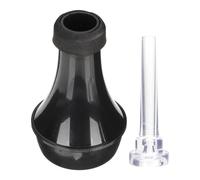 Cabilock Sordina Recta para Trompeta Negra y Boquilla Transparente, Silenciador de Trompeta Compacto y Ligero para Práctica Silenciosa y Accesorio de Instrumento Musical