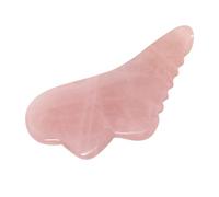 Cabilock Tabla Raspadora Gua Sha de Cuarzo Rosa Natural, Herramienta de Masaje Facial y Corporal, Placa de Raspado para Terapia Tradicional, Borde Liso Seguro para Piel Sensible, Cuidado