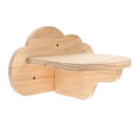 Cabilock Tablero de Escalada para Gatos de Varios Niveles, Plataforma de Salto de Madera Natural, Soporte Colgante para Jaulas, Decoración para Mascotas Pequeñas como Hámsters y Conejillos
