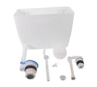 Cabilock Tanque de Cadena de Sistema de Plástico Inodoro Blanco en y Incluye Kit Completo de Instalación y Partes para Montaje Pared Baños Públicos Comerciales