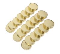 Cabilock Tapas de Tarros de Aluminio Dorado con Extracción Lateral 20 Unidades Resistentes a Prueba de Fugas para Conservación de Alimentos y Uso Doméstico