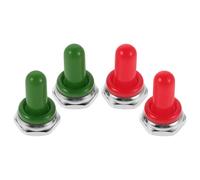 Cabilock Tapas para Potenciómetros de Guitarra 12 MM Cubiertas de Goma Impermeables Antipolvo para Interruptores de Palanca 4 Piezas 2 Rojas 2 Verdes Accesorios para Guitarra