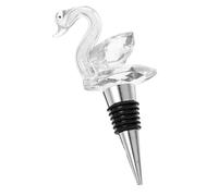 Cabilock Tapón de Botella de Vino de Cristal y Aleación de Zinc Forma de Cisne Sello Hermético Versátil para Celebraciones y Colección Personal
