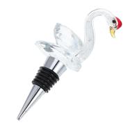 Cabilock Tapón de Botella de Vino Sello Hermético Forma de Cisne de Cristal y Aleación de Zinc para Preservar Frescura, Adecuado para Decoración de Mesa y Colección Personal