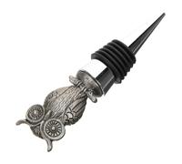 Cabilock Tapón De Vino Forma De Búho Tapón Hermético Decorativo Acero Inoxidable Sellado Eficaz para Vino y Refrescos Accesorio Elegante Obsequio Original