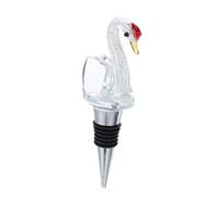 Cabilock Tapón para Botella de Cisne Decorativo con Cierre Hermético Reutilizable de Metal y Cristal Conservador de para Regalos Elegantes