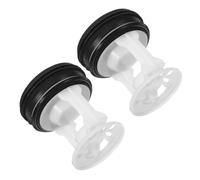 Cabilock Tapones de Plástico Abs para Filtro de Bomba de Desagüe de Lavadora, 2 Piezas Compatibilidad y Filtración Efectiva para Lavadoras de Carga Horizontal