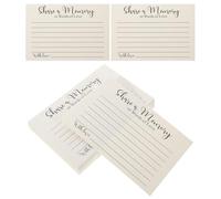 Cabilock Tarjetas de Memoria para Funerales y Celebraciones Religiosas, 50 Hojas de Color Claro Tamaño Pequeño, Papel Resistente para Mensajes Conmemorativos, Adecuado para